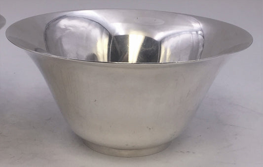 Pair of Tiffany & Co Sterling Silver Modern Bowls in Bell Form from 1906