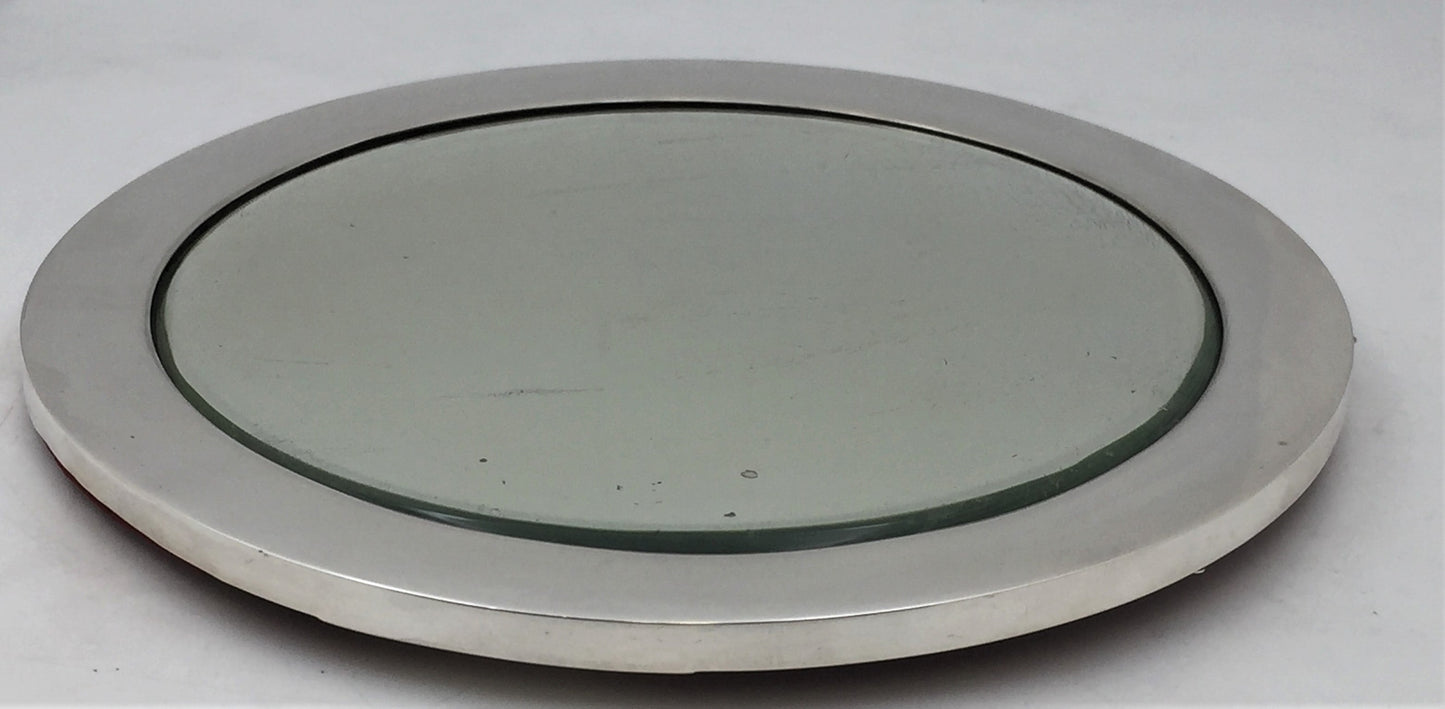 Tiffany & Co. 1909 Sterling Silver Mirrored Platter in Art Deco Style