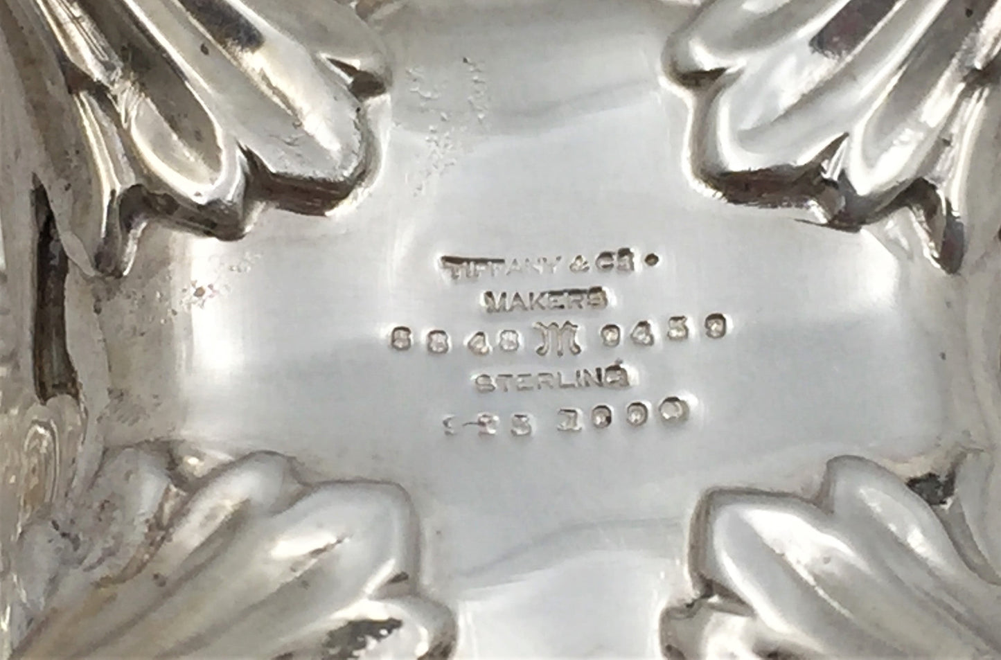 Tiffany & Co. Sterling Silver 1879 Chrysanthemum Pattern Open Salt in Art Nouveau Style