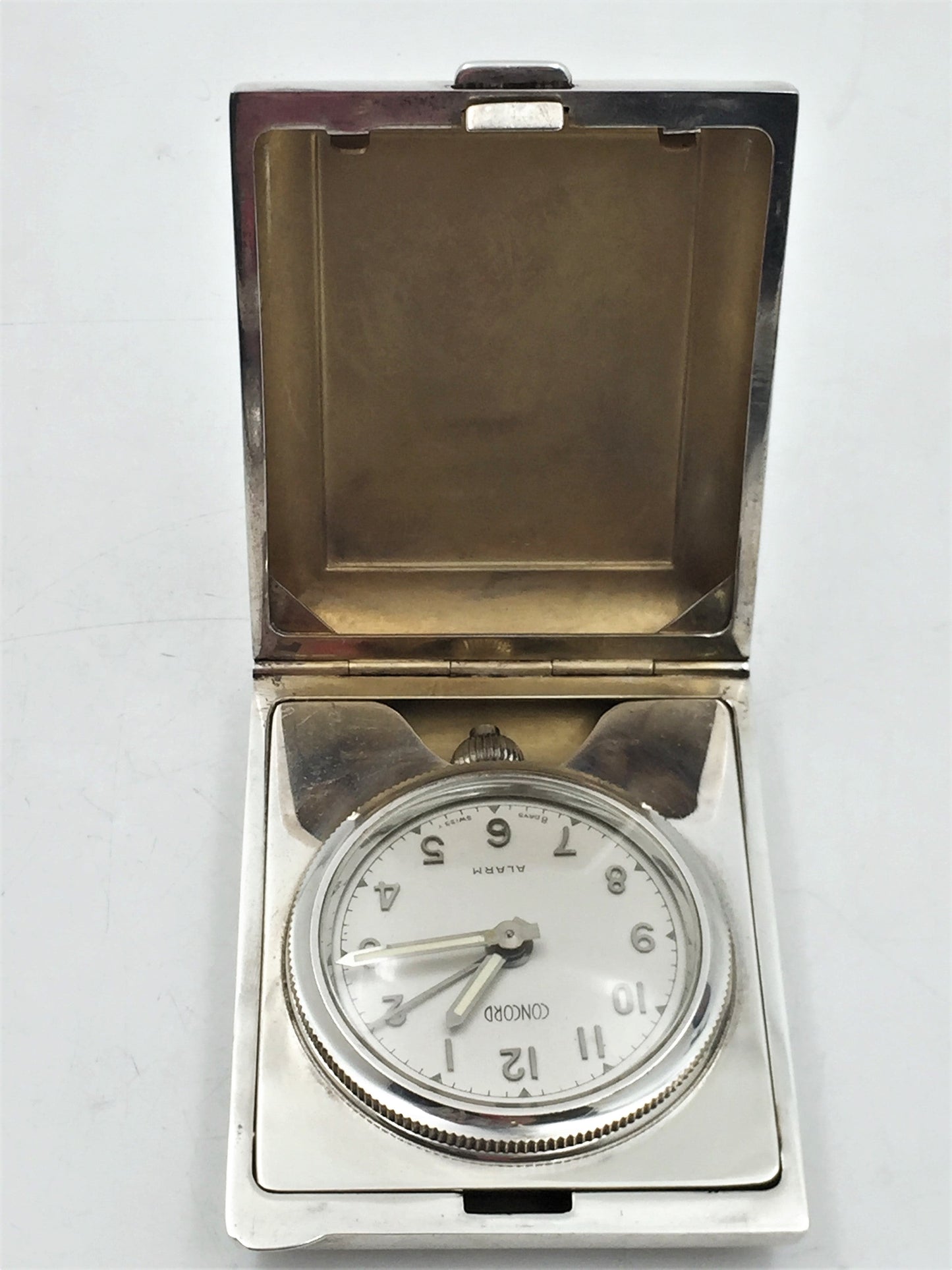 Tiffany & Co. Sterling Silver Foldable Concord Clock from 1920s