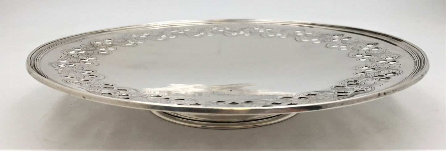 Tiffany & Co. Sterling Silver 1907 Compote/ Serving Platter in Art Nouveau Style