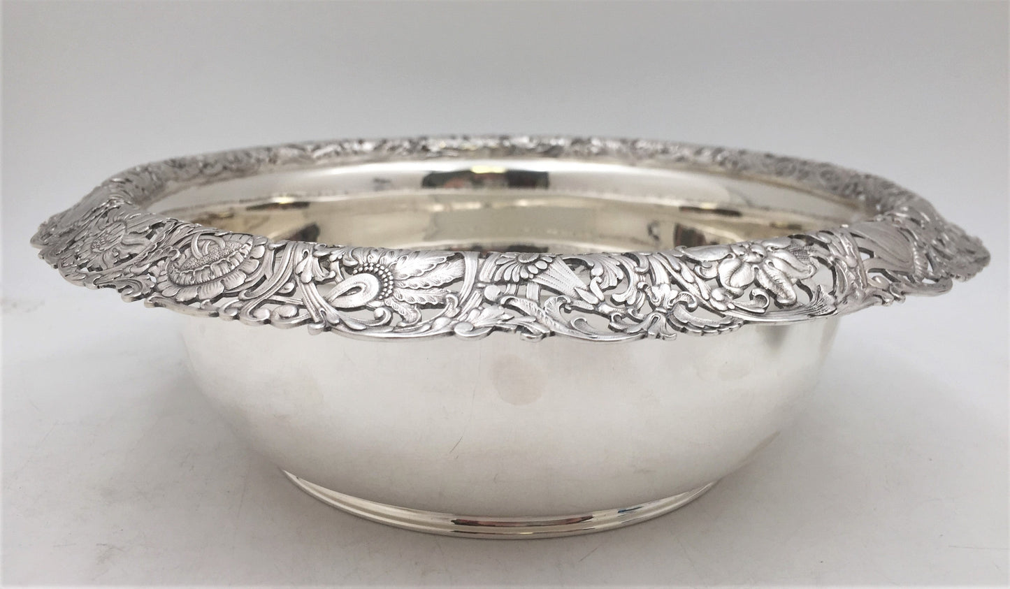 Tiffany & Co. Sterling Silver 1890s Bowl in Art Nouveau Style
