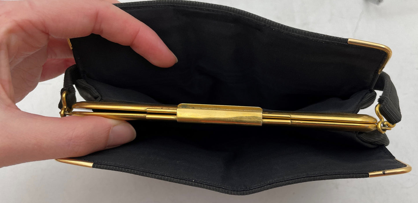 Tiffany & Co. Black Evening Bag with 14k Gold