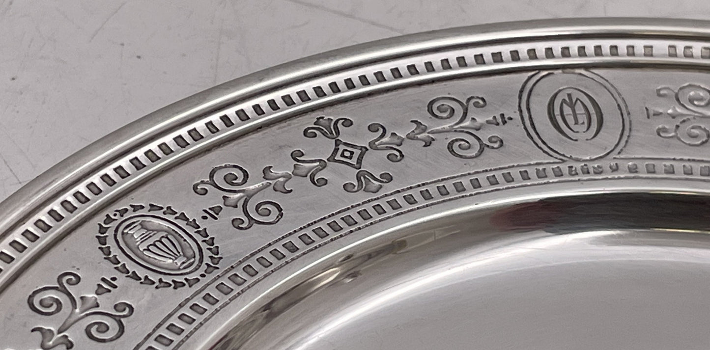 Tiffany & Co. Set of 14 Sterling Silver 1923 Bread/ Dessert Plates / Coasters in Art Deco Style